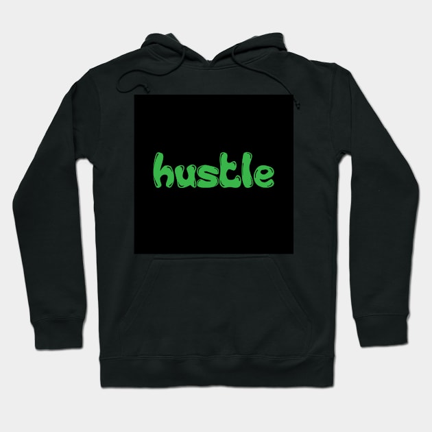 Hustle Green Cartoonish Hoodie by Nirvanibex